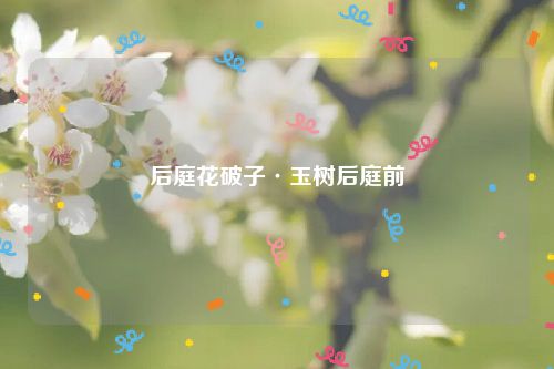 后庭花破子·玉树后庭前